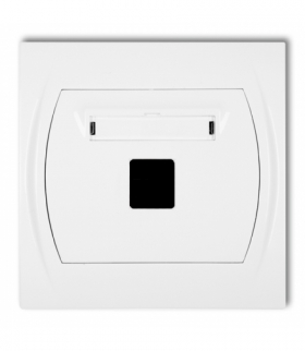 LOGO Gniazdo multimedialne pojedyncze bez modułu (standard Keystone) Karlik LGM-1P