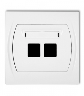 LOGO Gniazdo multimedialne podwójne bez modułu (standard Keystone) Karlik LGM-2P
