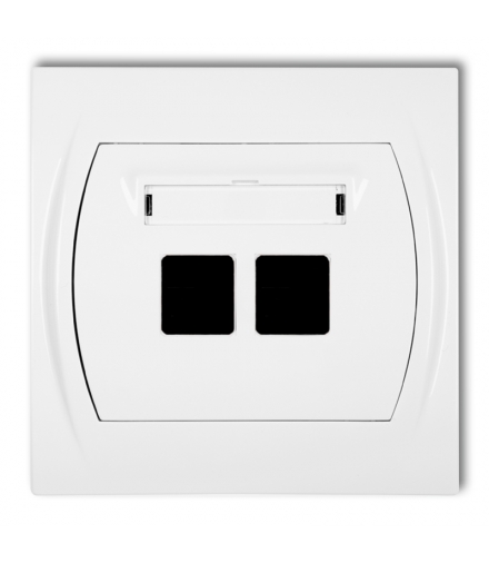LOGO Gniazdo multimedialne podwójne bez modułu (standard Keystone) Karlik LGM-2P