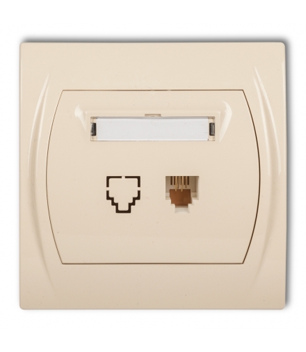 LOGO Gniazdo telefoniczne pojedyncze 1xRJ11, 4-stykowy Karlik 1LGT-1