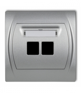 LOGO Gniazdo multimedialne podwójne bez modułu (standard Keystone) Karlik 7LGM-2P