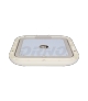 Plafon MONSUN LED 60 SMD2835, biały, IP66, klosz poliwęglan mleczny