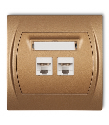 LOGO Gniazdo komputerowe podwójne 1xRJ45, kat. 5e, 8-stykowy Karlik 8LGK-2