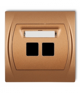 LOGO Gniazdo multimedialne podwójne bez modułu (standard Keystone) Karlik 8LGM-2P