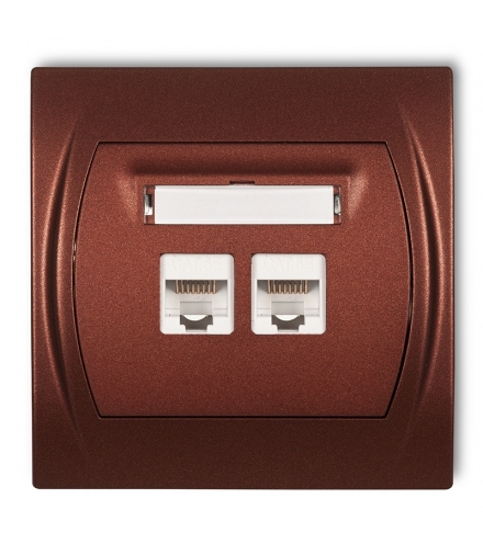 LOGO Gniazdo komputerowe podwójne 2xRJ45, kat. 5e, 8-stykowy Karlik 9LGK-2