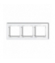 DECO Ramka uniwersalna potrójna - efekt szkła (ramka: biała, spód: biały) Karlik 0-0-DRS-3