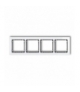 DECO Ramka uniwersalna poczwórna - efekt szkła (ramka: biała, spód: grafitowy) Karlik 0-11-DRS-4