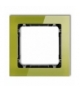 DECO Ramka uniwersalna pojedyncza - efekt szkła (ramka zielona, spód czarny) Karlik 2-12-DRS-1