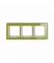 DECO Ramka uniwersalna potrójna - efekt szkła (ramka zielona, spód biały) Karlik 2-0-DRS-3