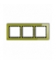 DECO Ramka uniwersalna potrójna - efekt szkła (ramka zielona, spód czarny) Karlik 2-12-DRS-3
