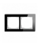 DECO Ramka uniwersalna podwójna - efekt szkła (ramka: czarna, spód: biały) Karlik 12-0-DRS-2