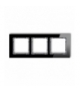 DECO Ramka uniwersalna potrójna - efekt szkła (ramka: czarna, spód: grafitowy) Karlik 12-11-DRS-3