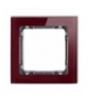 DECO Ramka uniwersalna pojedyncza - efekt szkła (ramka: bordowa, spód: grafitowy) Karlik 14-11-DRS-1