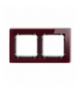 DECO Ramka uniwersalna podwójna - efekt szkła (ramka: bordowa, spód: czarny) Karlik 14-12-DRS-2