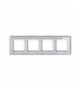 DECO Ramka uniwersalna poczwórna - efekt szkła (ramka: szara, spód: biały) Karlik 15-0-DRS-4