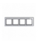 DECO Ramka uniwersalna poczwórna - efekt szkła (ramka: szara, spód: grafitowy) Karlik 15-11-DRS-4