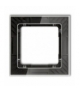 DECO Ramka uniwersalna pojedyncza transparentna DECO Art - efekt szkła (ramka: transparentna, spód: czarny) Karlik 52-12-DRS-1