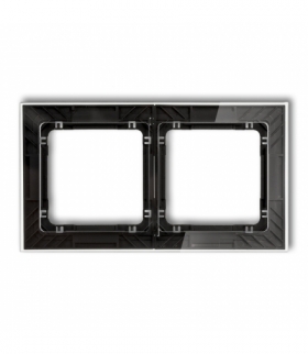 DECO Ramka uniwersalna podwójna transparentna DECO Art - efekt szkła (ramka: transparentna, spód: czarny) Karlik 52-12-DRS-2