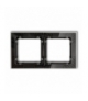DECO Ramka uniwersalna podwójna transparentna DECO Art - efekt szkła (ramka: transparentna, spód: czarny) Karlik 52-12-DRS-2