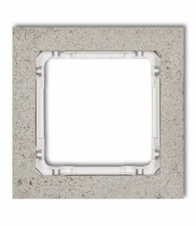 DECO Ramka uniwersalna pojedyncza - beton (ramka: jasnoszara, spód: biały) Karlik 27-0-DRB-1