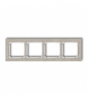 DECO Ramka uniwersalna poczwórna - beton (ramka: jasnoszara, spód: biały) Karlik 27-0-DRB-4