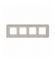 DECO Ramka uniwersalna poczwórna - beton (ramka: jasnoszara, spód: biały) Karlik 27-0-DRB-4