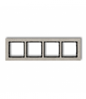 DECO Ramka uniwersalna poczwórna - beton (ramka: jasnoszara, spód: czarny) Karlik 27-12-DRB-4