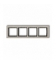DECO Ramka uniwersalna poczwórna - beton (ramka: jasnoszara, spód: czarny) Karlik 27-12-DRB-4