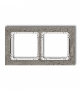 DECO Ramka uniwersalna podwójna - beton (ramka: ciemnoszary, spód: biały) Karlik 28-0-DRB-2