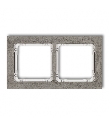 DECO Ramka uniwersalna podwójna - beton (ramka: ciemnoszary, spód: biały) Karlik 28-0-DRB-2