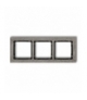 DECO Ramka uniwersalna potrójna - beton (ramka: ciemnoszary, spód: czarny) Karlik 28-12-DRB-3