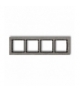 DECO Ramka uniwersalna poczwórna - beton (ramka: ciemnoszary, spód: czarny) Karlik 28-12-DRB-4