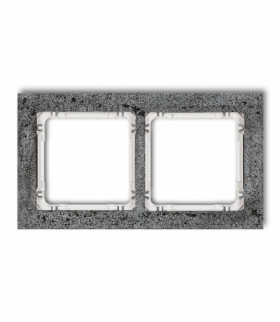 DECO Ramka uniwersalna podwójna - beton (ramka: antracytowa, spód: biały) Karlik 11-0-DRB-2