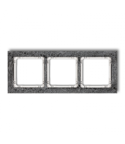 DECO Ramka uniwersalna potrójna - beton (ramka: antracytowa, spód: biały) Karlik 11-0-DRB-3
