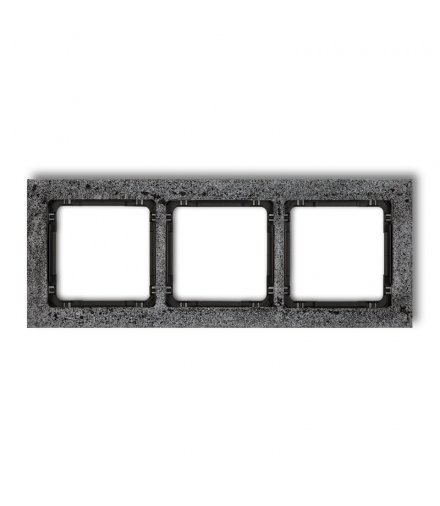 DECO Ramka uniwersalna potrójna - beton (ramka: antracytowa, spód: czarny) Karlik 11-12-DRB-3