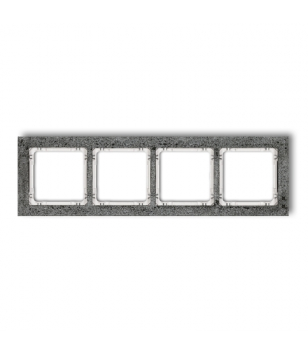 DECO Ramka uniwersalna poczwórna - beton (ramka: antracytowa, spód: biały) Karlik 11-0-DRB-4