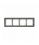 DECO Ramka uniwersalna poczwórna - beton (ramka: antracytowa, spód: biały) Karlik 11-0-DRB-4