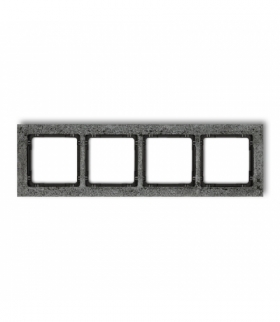 DECO Ramka uniwersalna poczwórna - beton (ramka: antracytowa, spód: czarny) Karlik 11-12-DRB-4