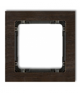 DECO Ramka uniwersalna pojedyncza - efekt drewna (ramka wenge, spód czarny) Karlik DRD-1G