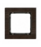 DECO Ramka uniwersalna pojedyncza - efekt drewna (ramka wenge, spód czarny) Karlik DRD-1G