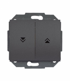 Onyx Wyłącznik żaluzjowy, zwierny p/t 10A, 250V WP-10O ANTRACYT Abex 9002239
