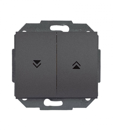 Onyx Wyłącznik żaluzjowy, zwierny p/t 10A, 250V WP-10O ANTRACYT Abex 9002239