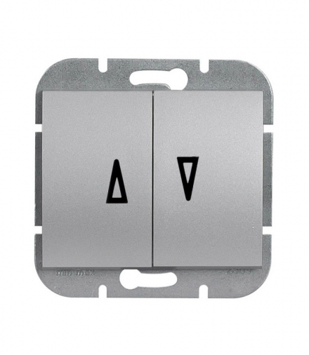 Onyx Wyłącznik żaluzjowy, p/t 10A, 250V WP-11O SREBRNY Abex 9002246