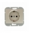 Onyx Gniazdo wtyczkowe pojedyncze p/t 2p+Z 16A, 250V, SCHUKO PT-17O SATYNA Abex 9002304