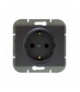 Onyx Gniazdo wtyczkowe pojedyncze p/t 2p+Z 16A, 250V, SCHUKO PT-17O ANTRACYT Abex 9002306