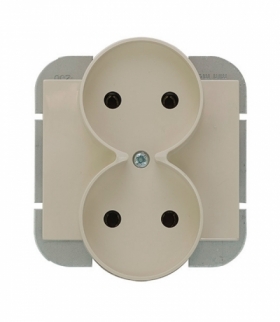 Onyx Gniazdo wtyczkowe podwójne p/t 2x2p 16A, 250V DO SYSTEMU RAMKOWEGO PT-5OR BEŻOWY Abex 9002276