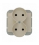 Onyx Gniazdo wtyczkowe podwójne p/t 2x2p 16A, 250V DO SYSTEMU RAMKOWEGO PT-5OR BEŻOWY Abex 9002276