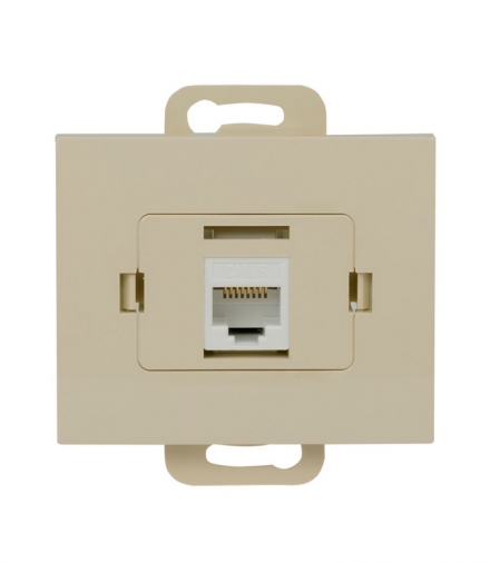 Onyx Gniazdo RJ45 komputerowe pojedyncze nieekranowane 6Cat RJ45 - 6CAT/O1 N BEŻOWY Abex 9002336