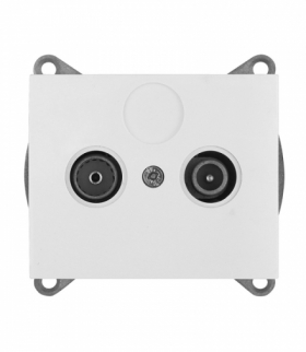 Onyx Gniazdo abonenckie "RTV" przelotowe 14db GAP-O/P BIAŁY Abex 9002312