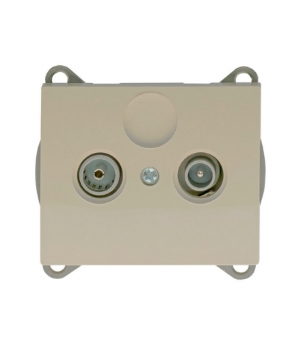 Onyx Gniazdo abonenckie "RTV" przelotowe 14db GAP-O/P BEŻOWY Abex 9002313
